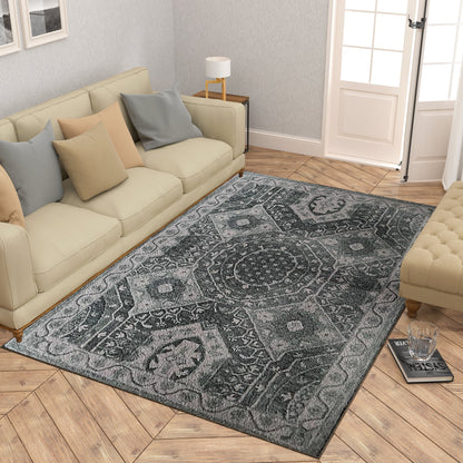 Premium Hand-Tufted Rug Made of 100% Wool  - Castilo - 4x6 Feet