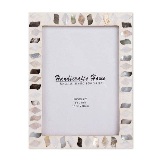 Decorative Photo Frame Pearlescent Fossil Collection 5x7 Inch