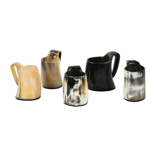 Whiskey Shot Glasses Real Horn Mug Cup - Set of 5 Pcs