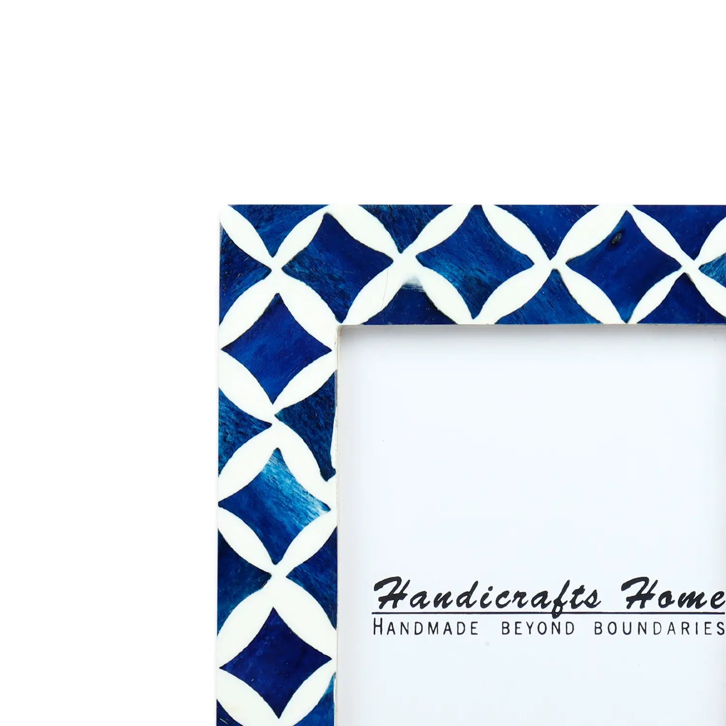 Picture Frame Indigo Blue & White 4X6