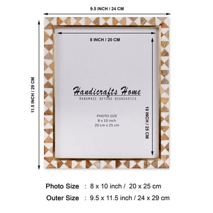 Decorative Photo Frame Halo Ivory Collection 8x10 Inch