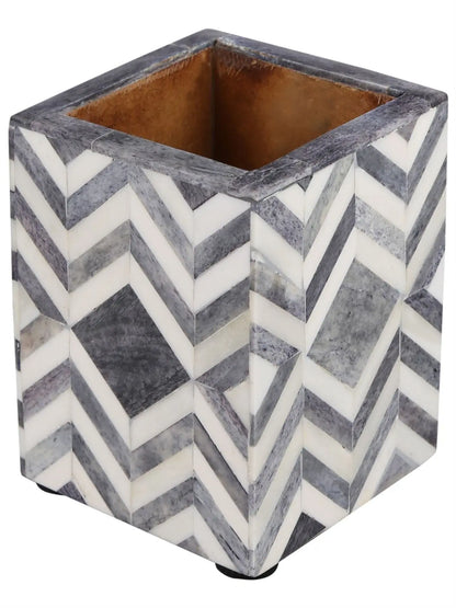 3x4 Pen & Pencil Holder Mosaic Chevron - in Blue, Grey