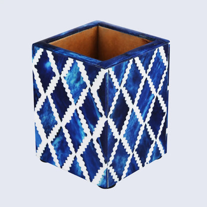 3x4 Pen & Pencil Holder Mosaic Diamond - Blue, Grey