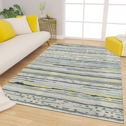 Premium Hand-Tufted Rug Made of 100% Wool  - Winter Coast - 5x8 Feet