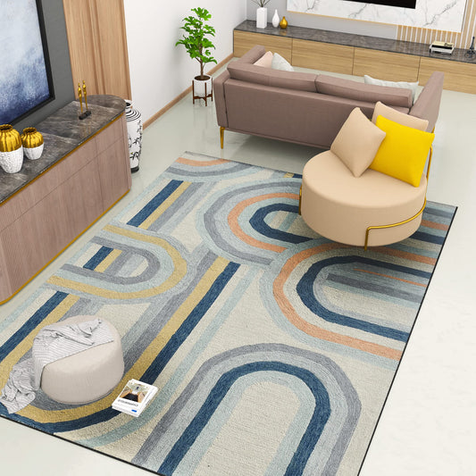 Premium Hand-Tufted Rug Made of 100% Wool  - Pastel Loops - 8x10 Feet