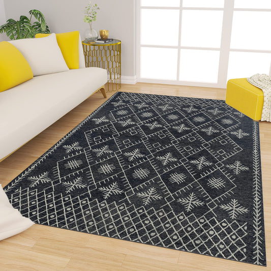 Premium Hand-Tufted Rug Made of 100% Wool  - Snowfall - 3x5 Feet