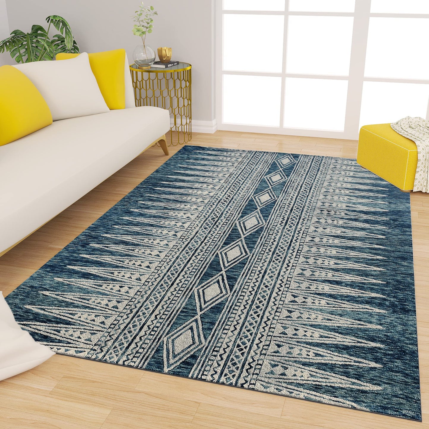 Premium Hand-Tufted Rug Made of 100% Wool  - Native Path - 3x5 Feet