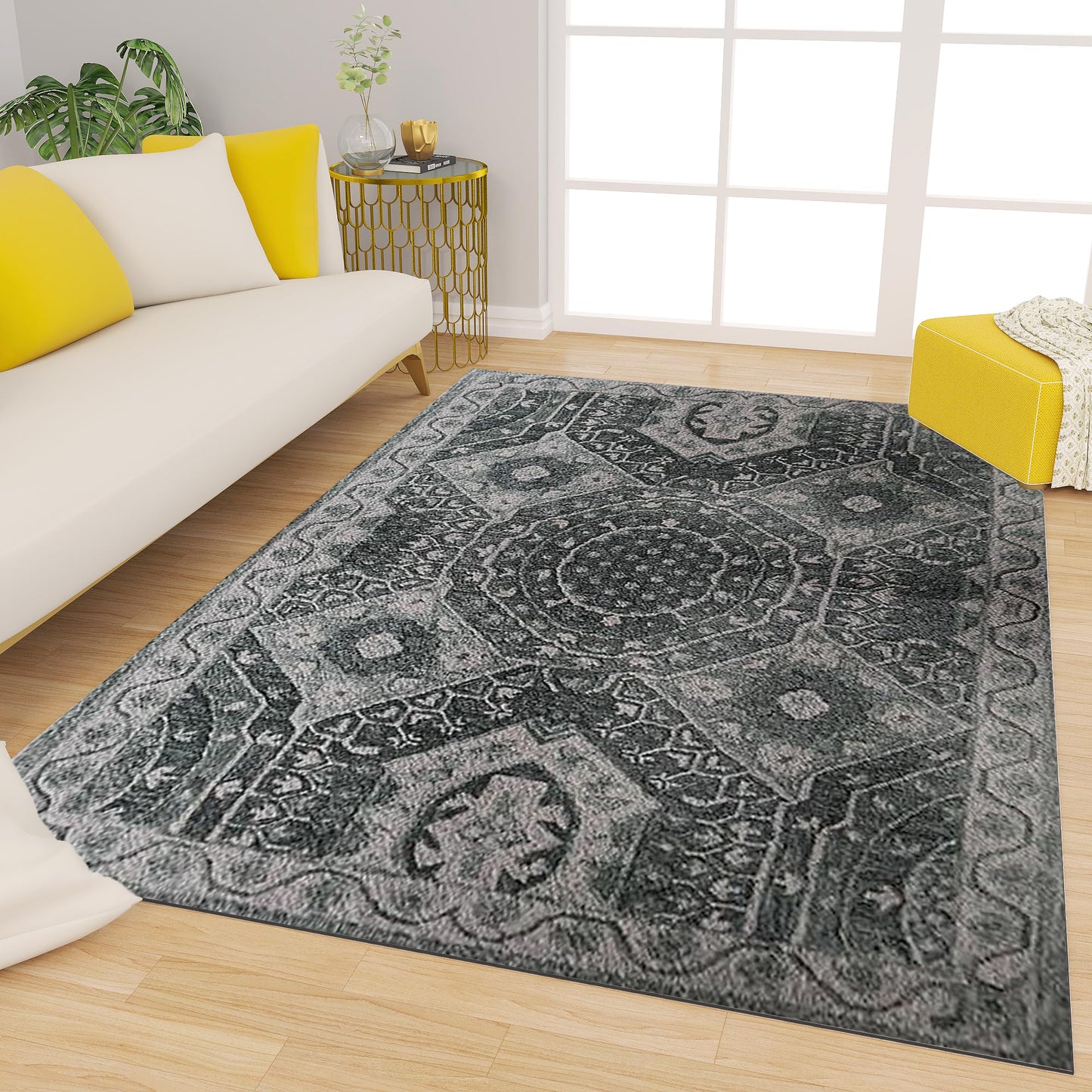 Premium Hand-Tufted Rug Made of 100% Wool  - Castilo - 6x9 Feet