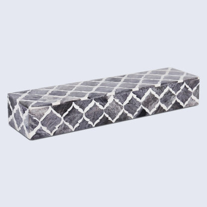 Decorative Box Moroccan Pattern Grey & White Available in 7 Sizes