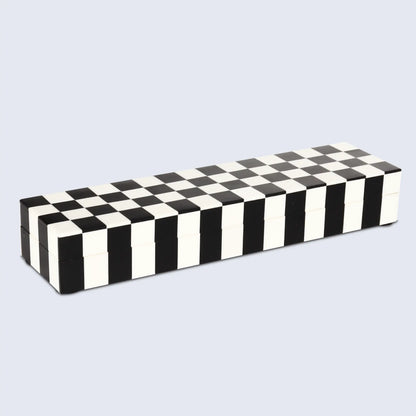 Puzzle Check Pattern Decorative Boxes Available in 7 Sizes