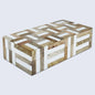 Decorative Box Marquet Chase Pattern Brown & White Available in 8 Sizes