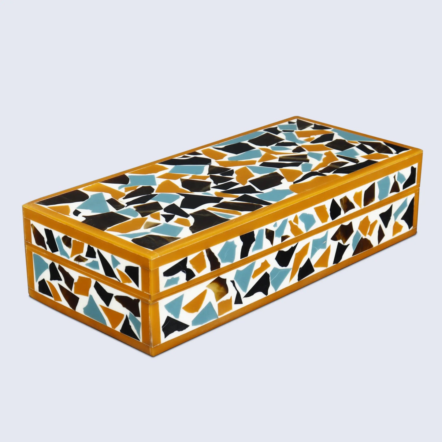 Mosaic Gold Pattern Decorative Boxes Available in 7 Sizes