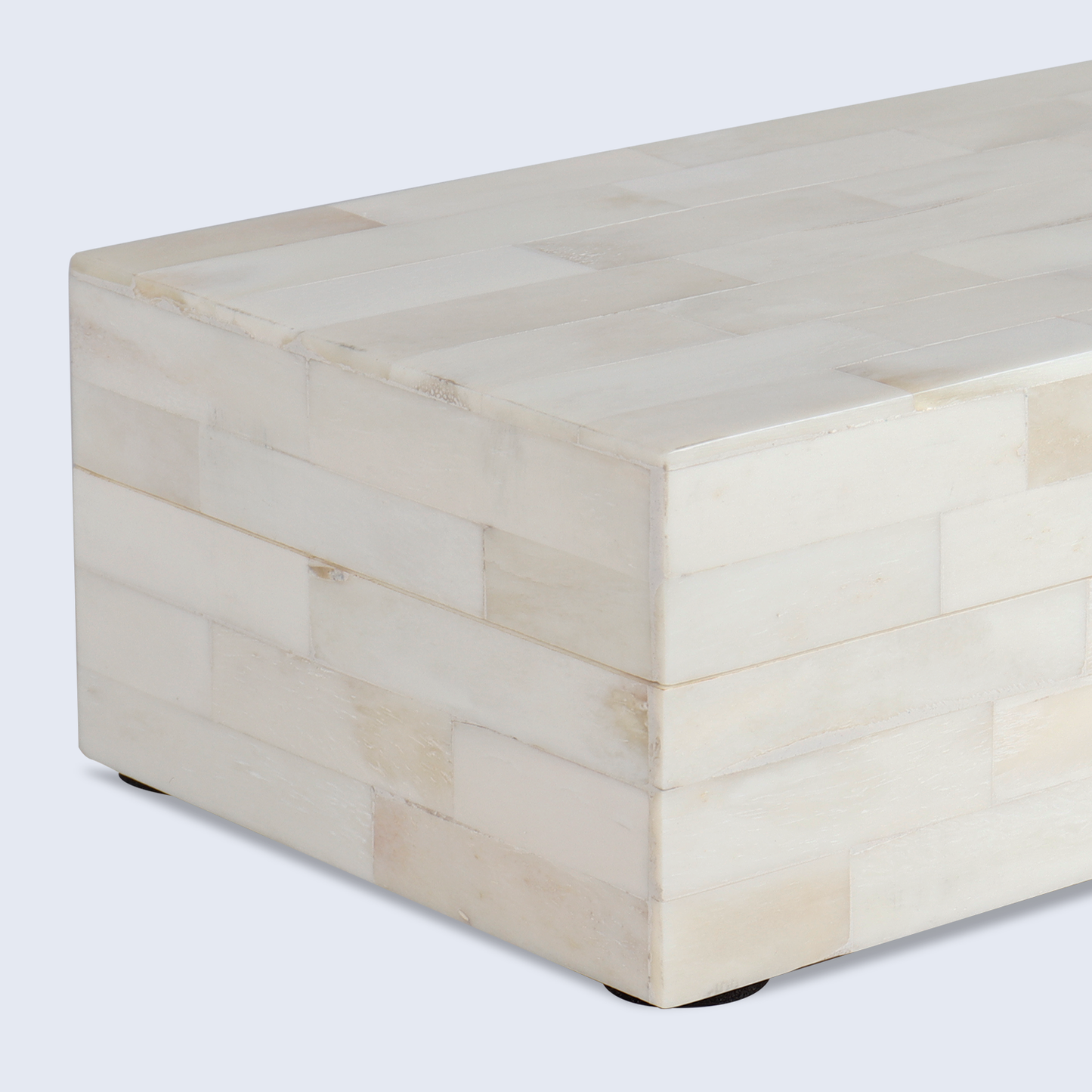 Decorative Box Bone Inlay White 10x4.5x2.5 Inch