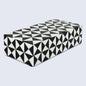 Decorative Box Triangle Art Pattern Black & White Available in 7 Sizes