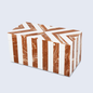 Decorative Box Chevron Brown & White 10x5x5 Inch