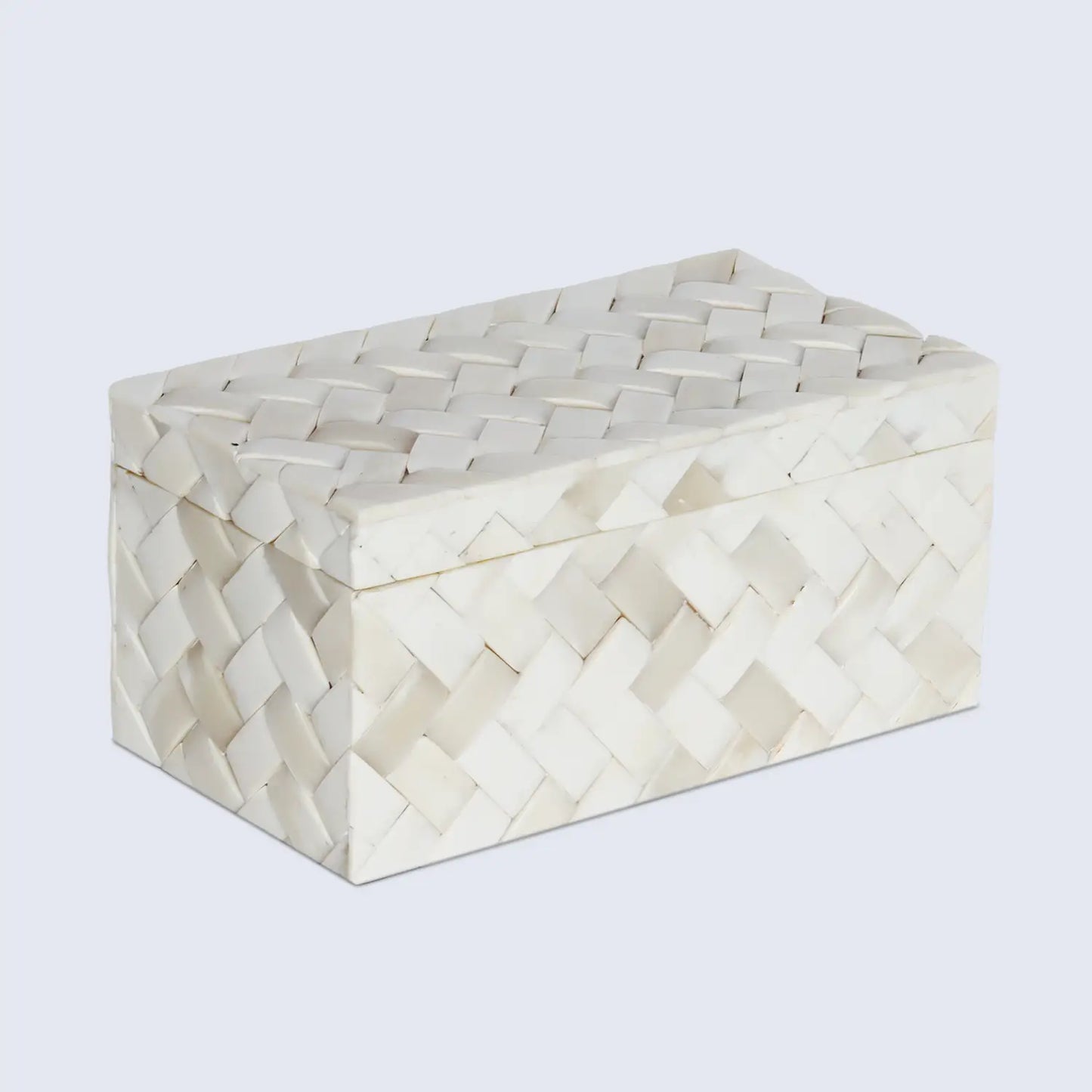 Decorative Box Ivory Braid White Available in 7 Sizes