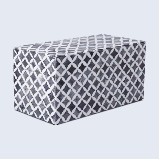 Decorative Box Star Slate White 10x5x5 Inch
