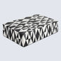 Decorative Box Medley Harlequin Pattern Black & White Available in 6 Sizes