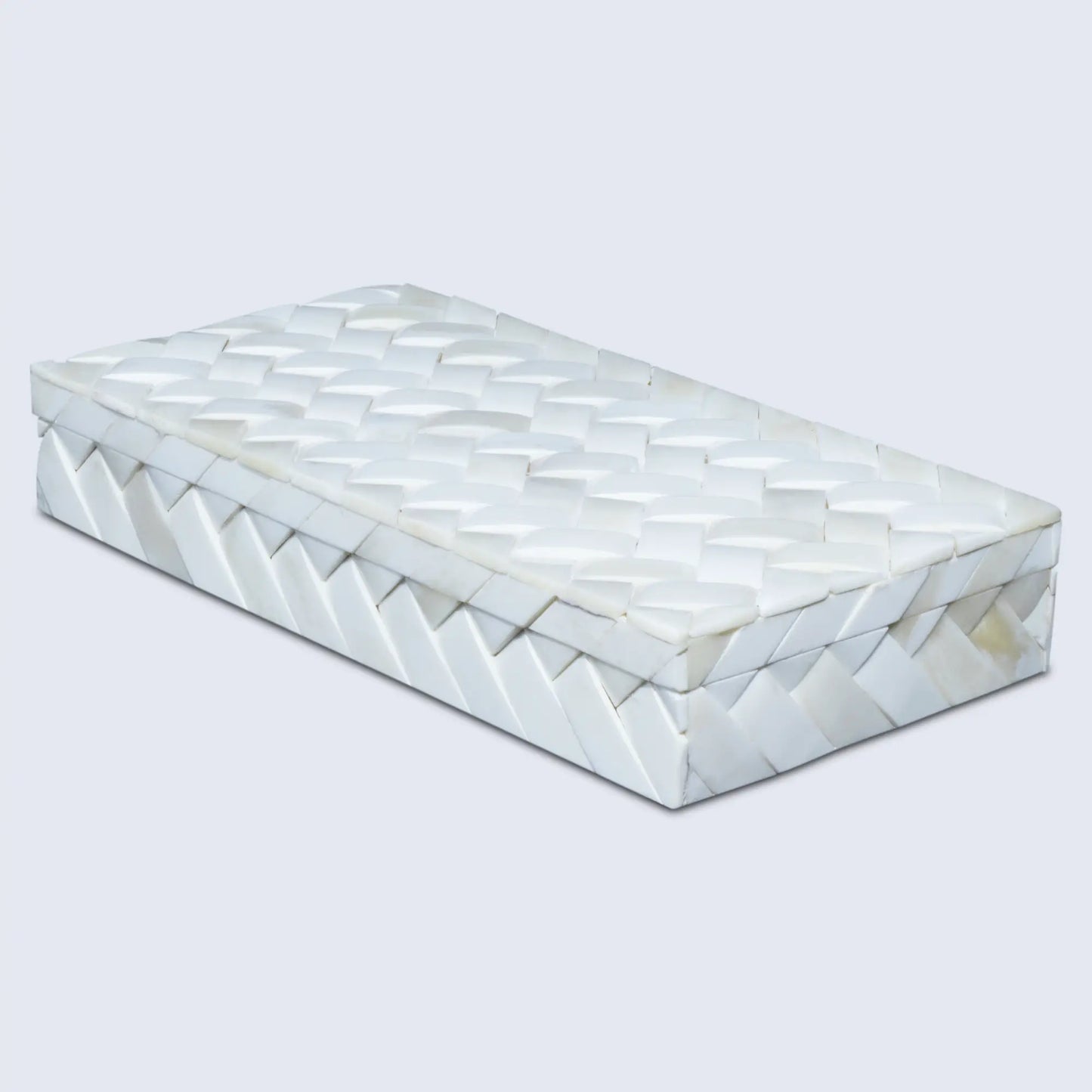 Decorative Box Ivory Braid White Available in 7 Sizes