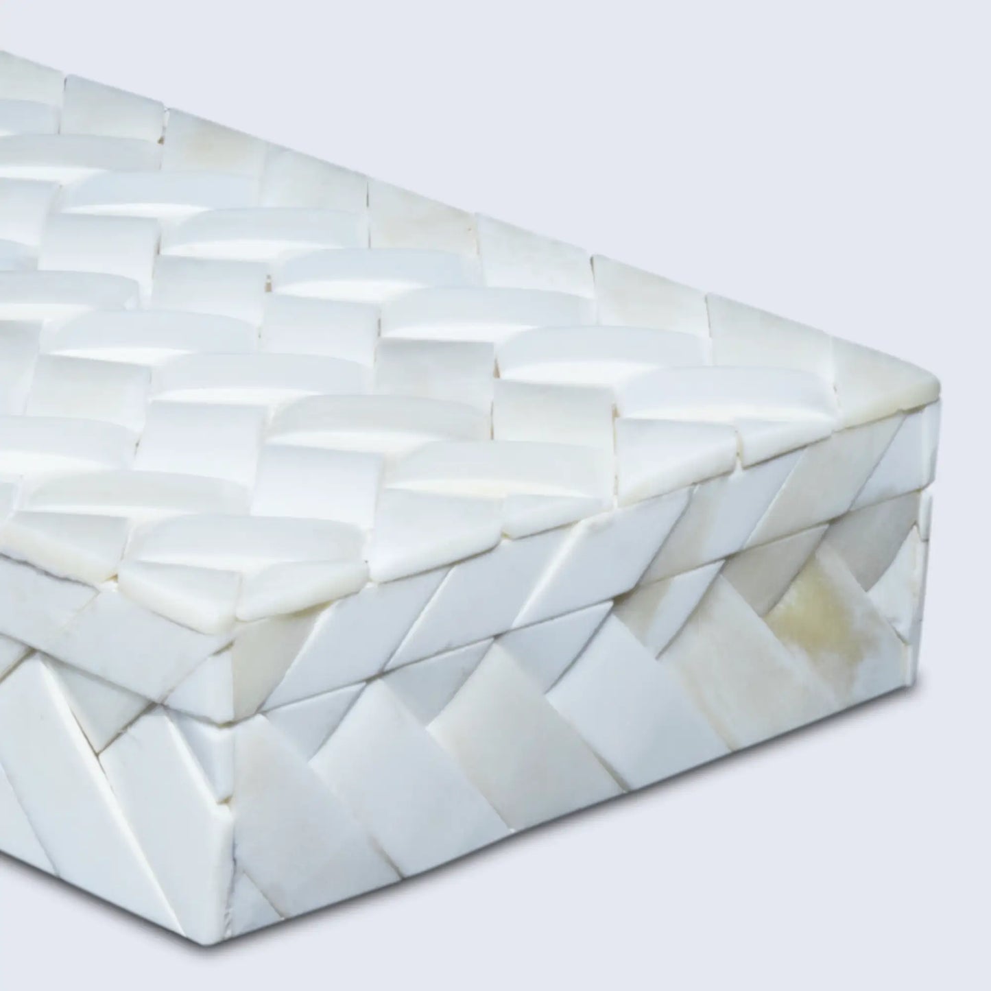 Decorative Box Ivory Braid White Available in 7 Sizes