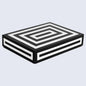 Decorative Box Medley Concentrics Pattern Black & White Available in 8 Sizes