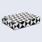 Decorative Box Triangle Art Pattern Black & White Available in 7 Sizes