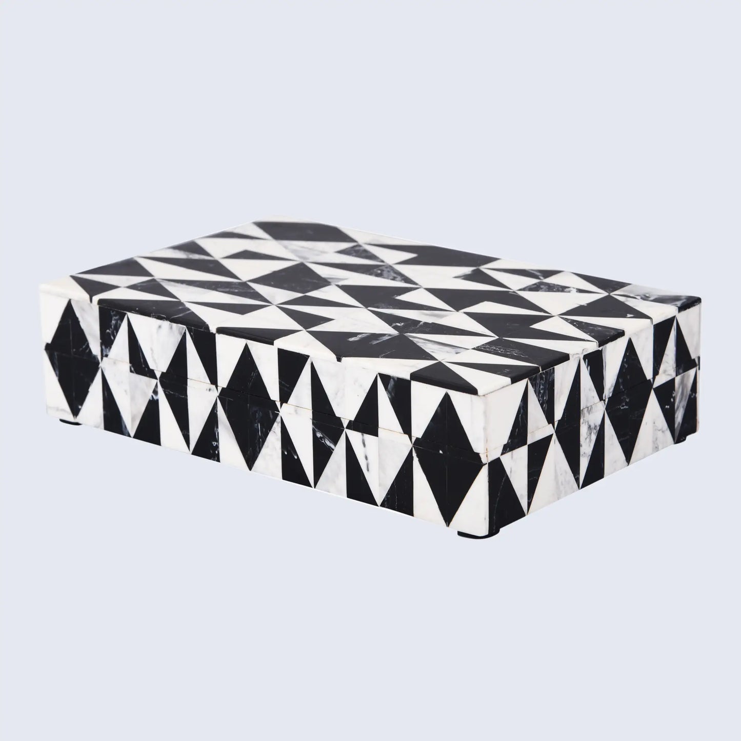 Decorative Box Medley Harlequin Pattern Black & White Available in 6 Sizes