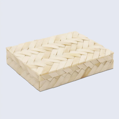 Decorative Box Ivory Braid White Available in 7 Sizes