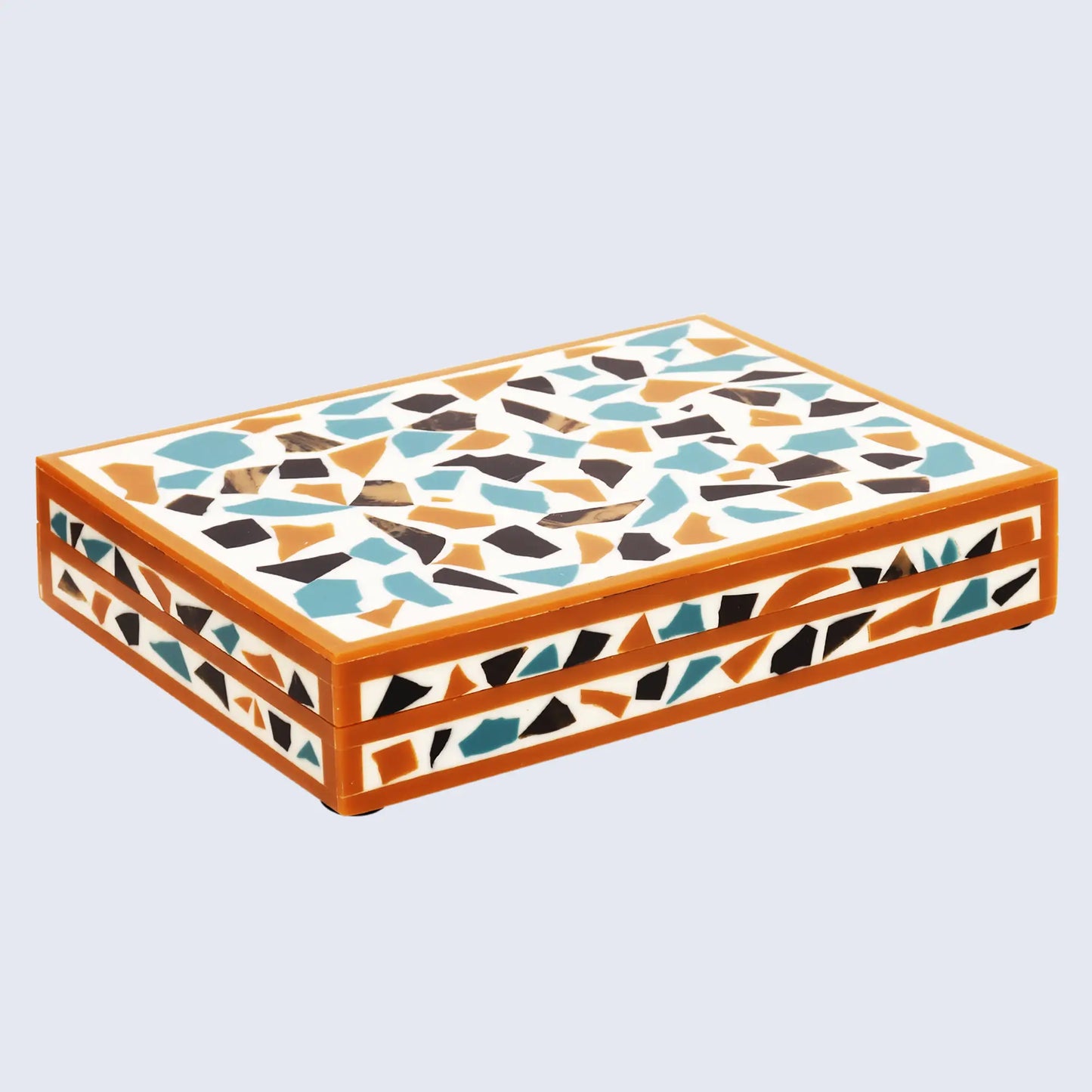 Mosaic Gold Pattern Decorative Boxes Available in 7 Sizes