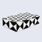 Decorative Box Triangle Art Pattern Black & White Available in 7 Sizes