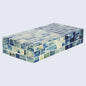 Decorative Box Indigo Mosaic Pattern - 10x5, 12x6