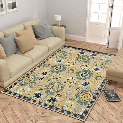 Premium Hand-Tufted Rug Made of 100% Wool  - Cankiri Garden - 5x8 Feet