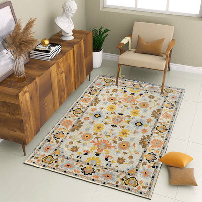 Premium Hand-Tufted Rug Made of 100% Wool  - Flora Meadow - 4x6 Feet