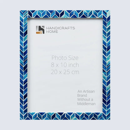 Picture Frame Artic Ice Pattern Blue & White - 4x6, 5x7, 8x10