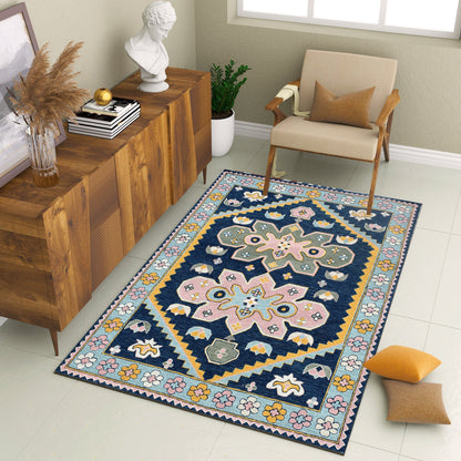 Premium Hand-Tufted Rug Made of 100% Wool  - Lotus Bloom - 3x5 Feet