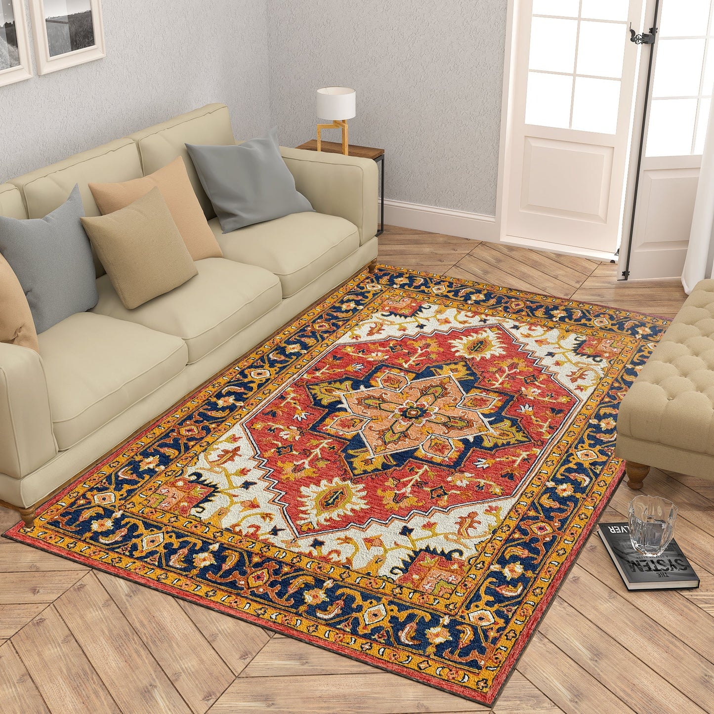 Premium Hand-Tufted Rug Made of 100% Wool  - Maras Palace - 4x6 Feet