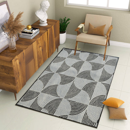 Premium Hand-Tufted Rug Made of 100% Wool  - Mono Loops - 3x5 Feet