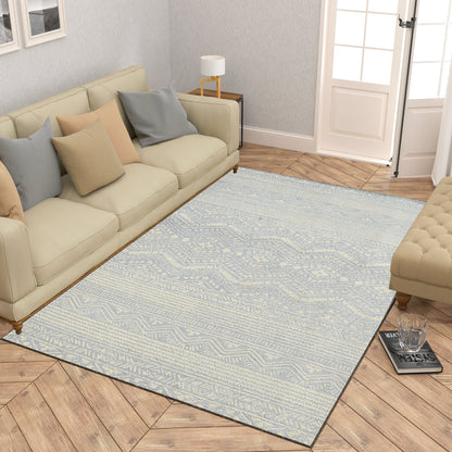 Premium Hand-Tufted Rug Made of 100% Wool  - Morning Mist - 5x8 Feet