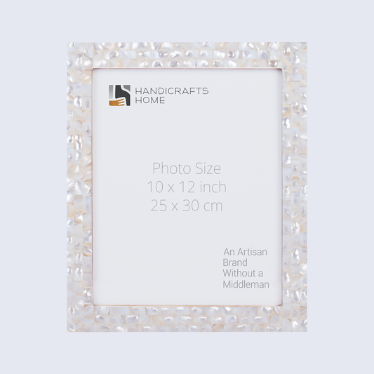 10x12 Mother Of Pearl Picture Frames Handmade Decor Gift & Poster Frame White