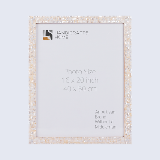 Picture Frame Mother of Pearl White 16x20 Inch
