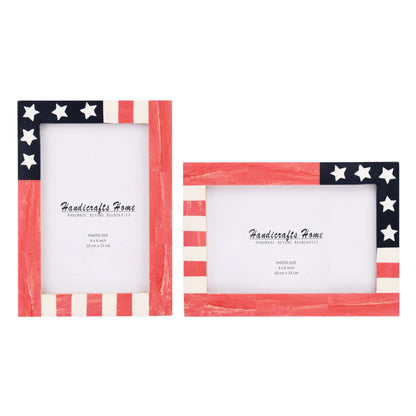 Photo Frame USA Flag Pattern Pack of 2 - 4x6, 5x7, 8x10