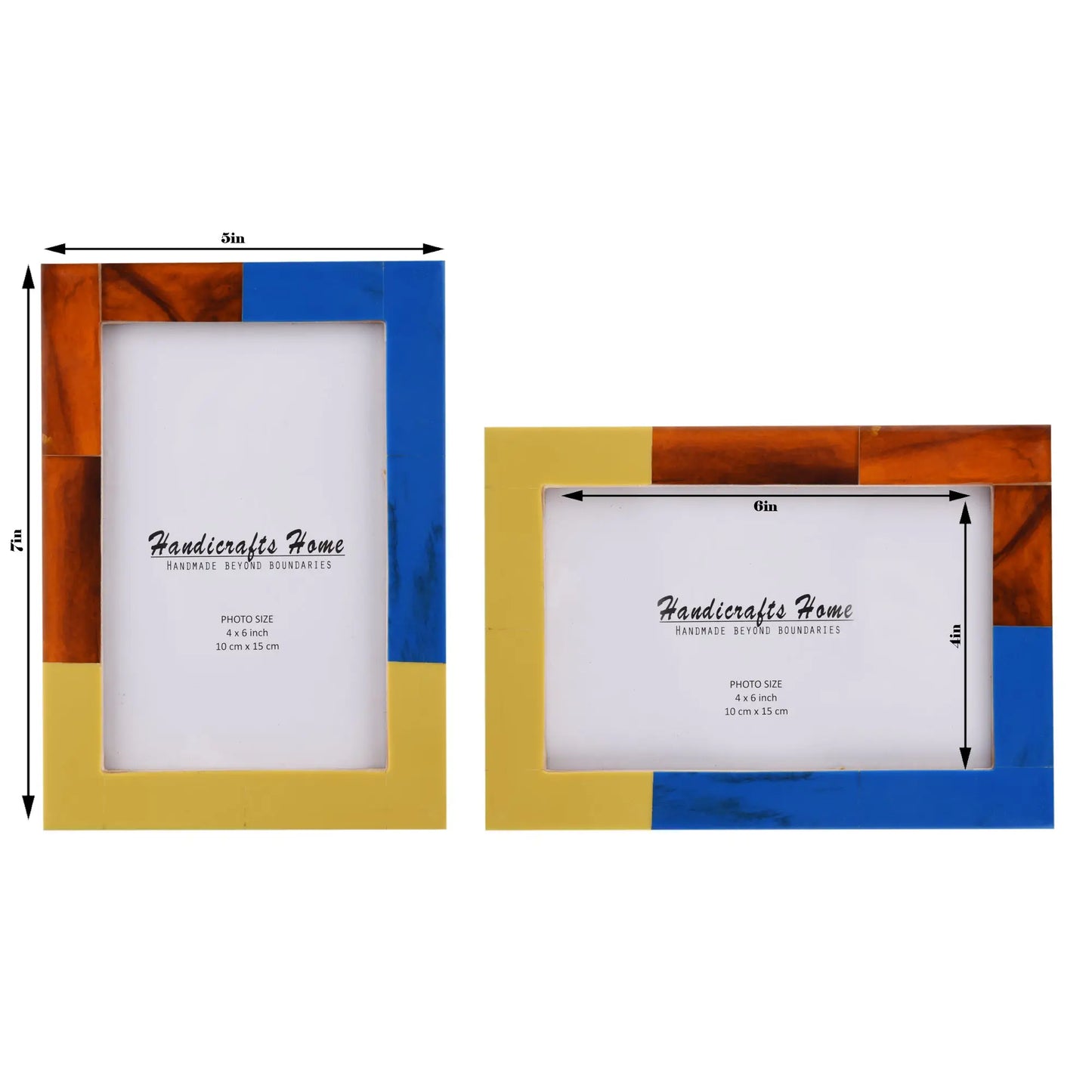 Decorative Picture Frame Mondrian Walnut Pack of 2 - 4x6, 5x7, 8x10