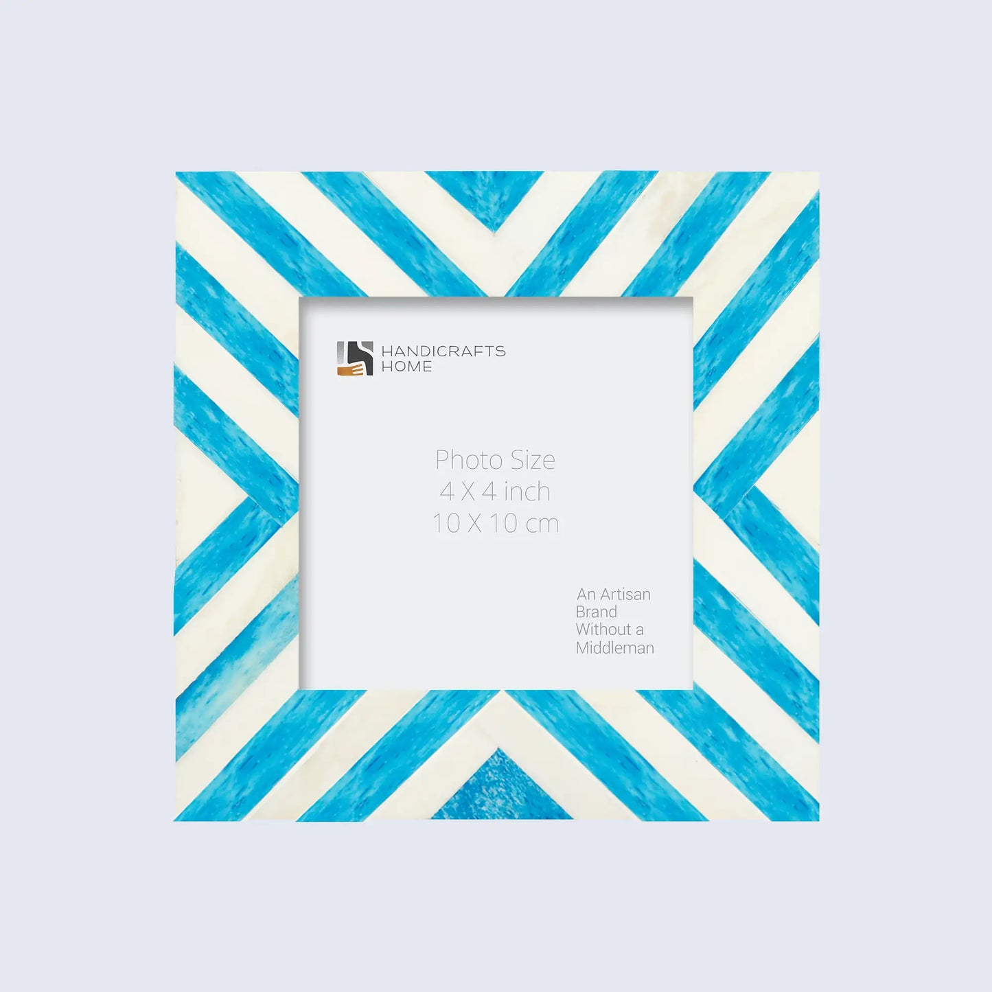 Chevron Picture Frames Handmade Decor Gift & Poster Frame Turquoise - 4x4, 4x6