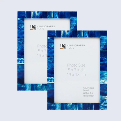 Decorative Photo Frame Classic Blue Pack of 2 - 4X6, 5x7, 8x10