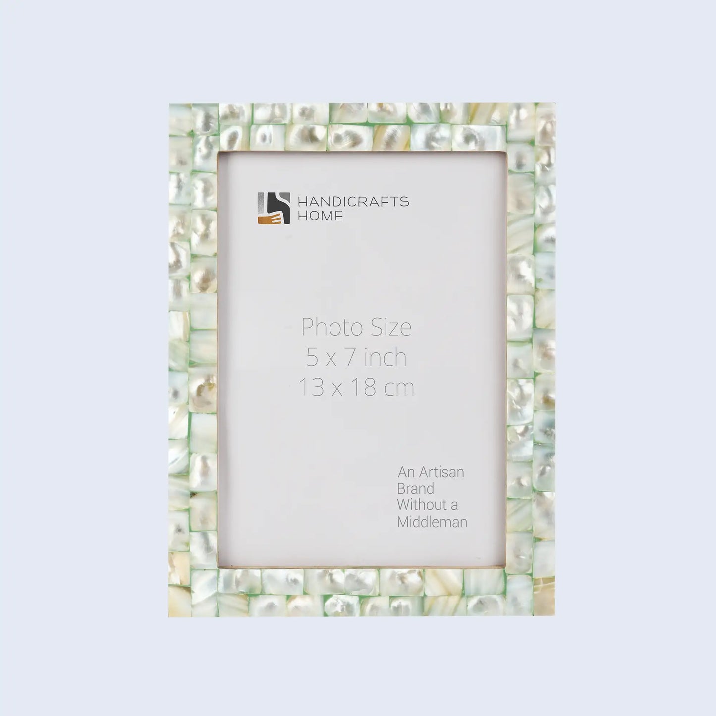 Mother of Pearl Pattern Picture Frame Handmade Wall Hanging Decor Green - Available in 27 Sizes