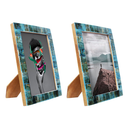 Decorative Picture Frame Verdigris Collection Blue Pack of 2 - 5x7