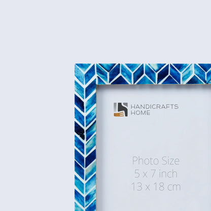 Picture Frame Artic Ice Pattern Blue & White - 4x6, 5x7, 8x10