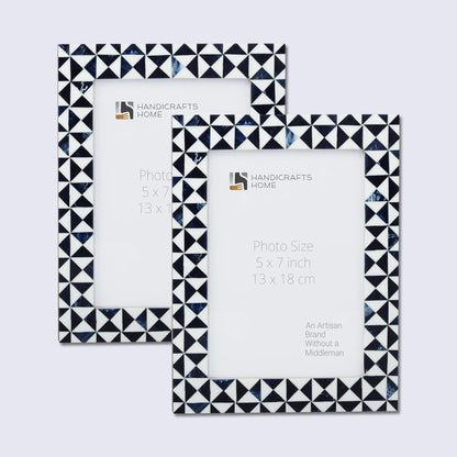 Decorative Photo Frame Marquet-Indigo Collection Pack of 2- Available in 8 Sizes