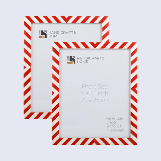 Decorative Photo Frame Candy Cane Strawberry Pack of 2 - 4x6, 5x7, 8x10