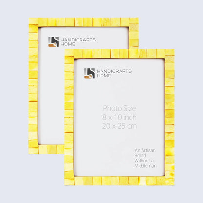 Decorative Photo Frame Classic Yellow Pack of 2 - 4X6, 5x7, 8x10